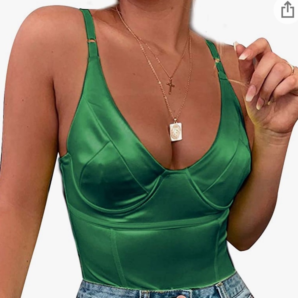 Silk Green Bodysuit